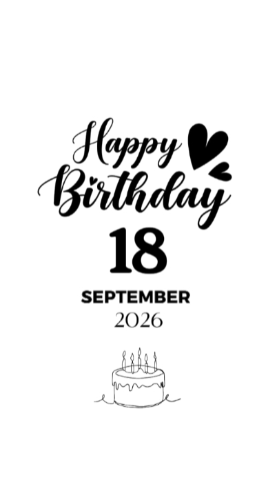 Aniversário filho 18 de setembro