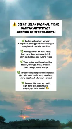 sebab cepat lelah