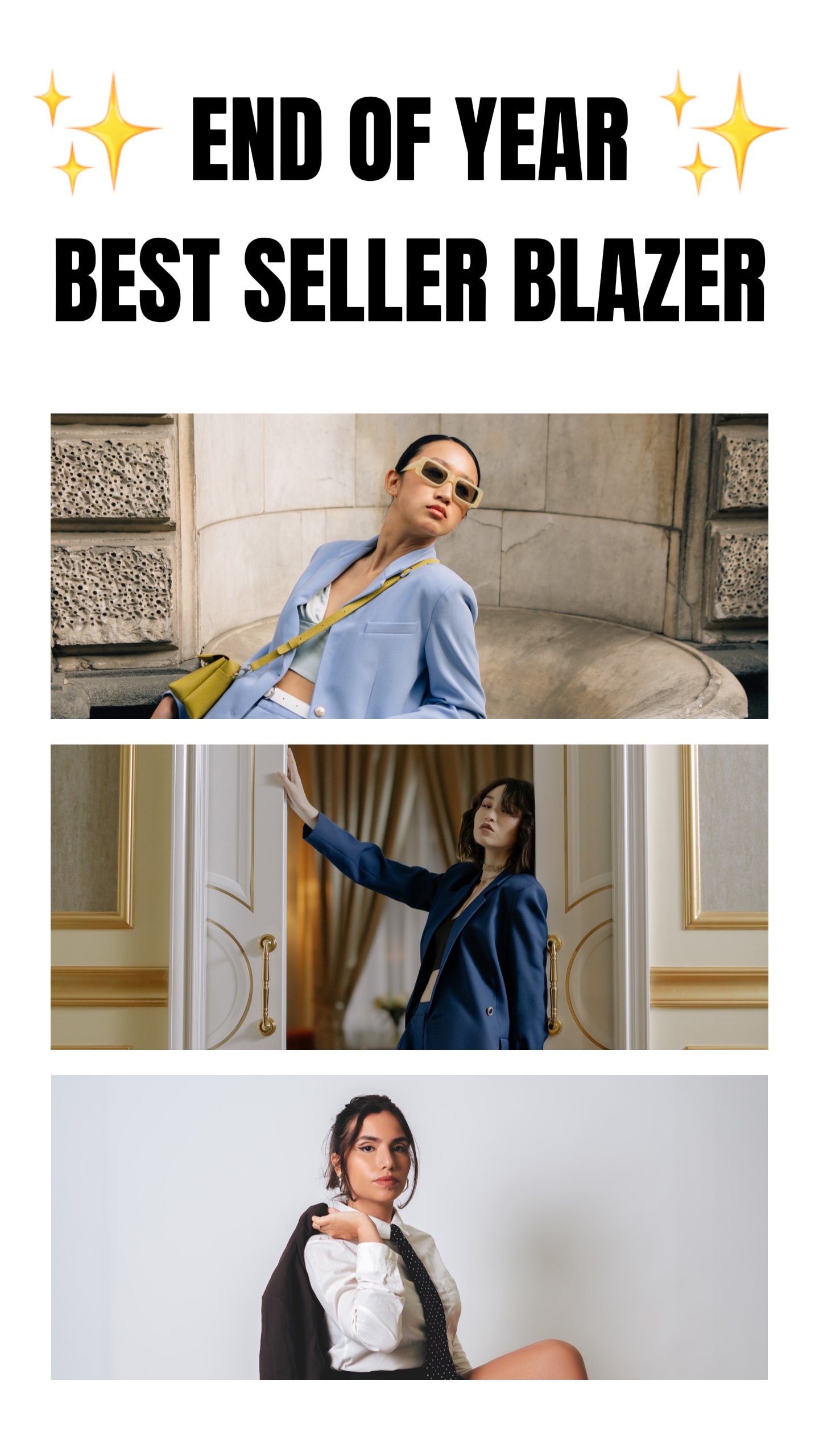 Women’s Blazer Product Display In TikTok Style 