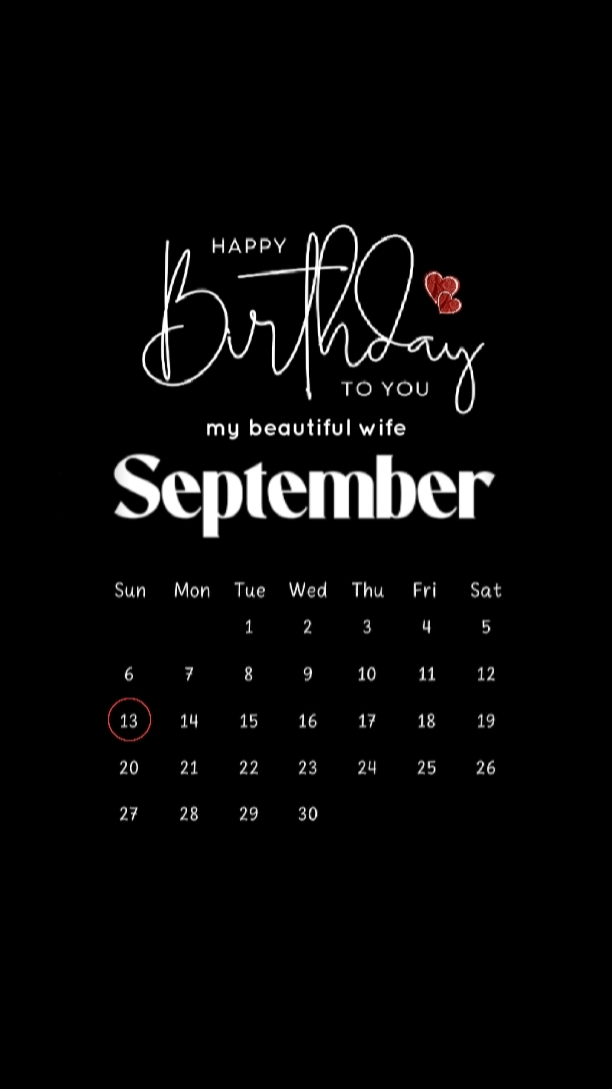 HBD WIFE 13 SEPTEMBE