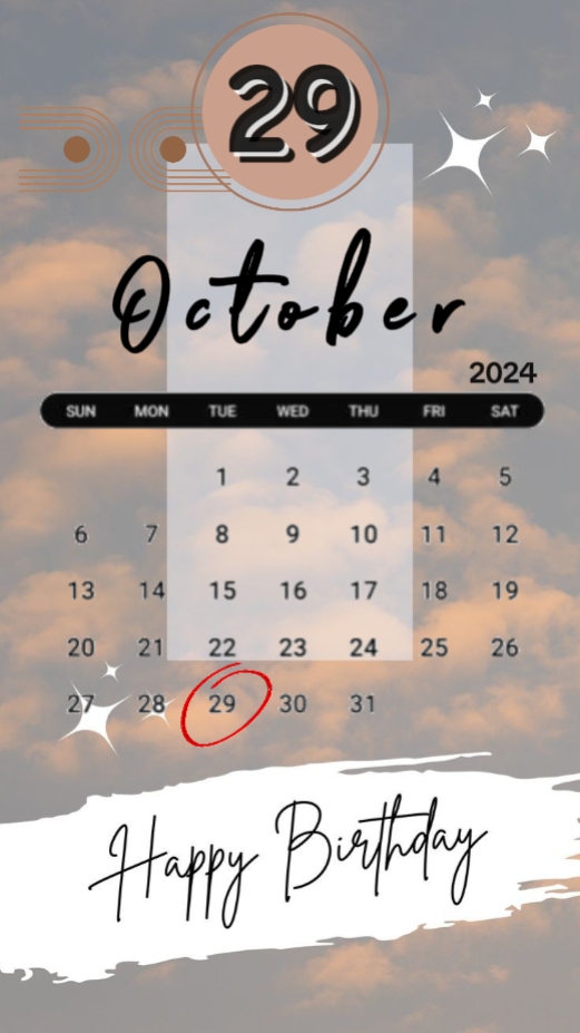 anniversaire 29 oct 2024