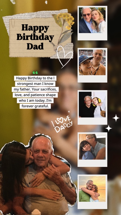 Feliz aniversário pai