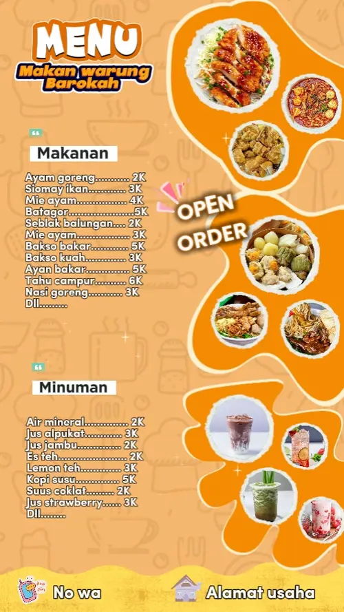 Menú Warung 