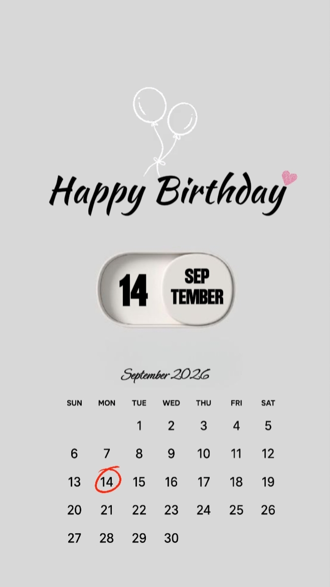 BIRTDAY 14 SEPTEMBER