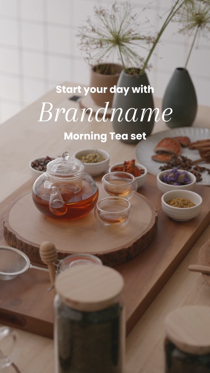 Promoção de produtos de chá e café no estilo TikTok