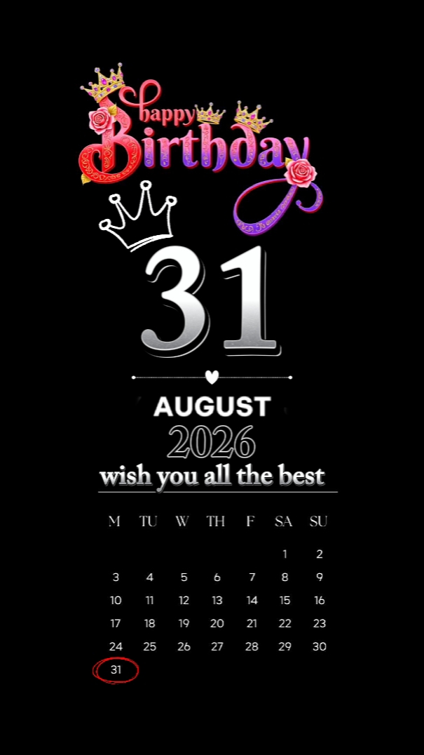 ANNIVERSAIRE MARI 31 AOUT