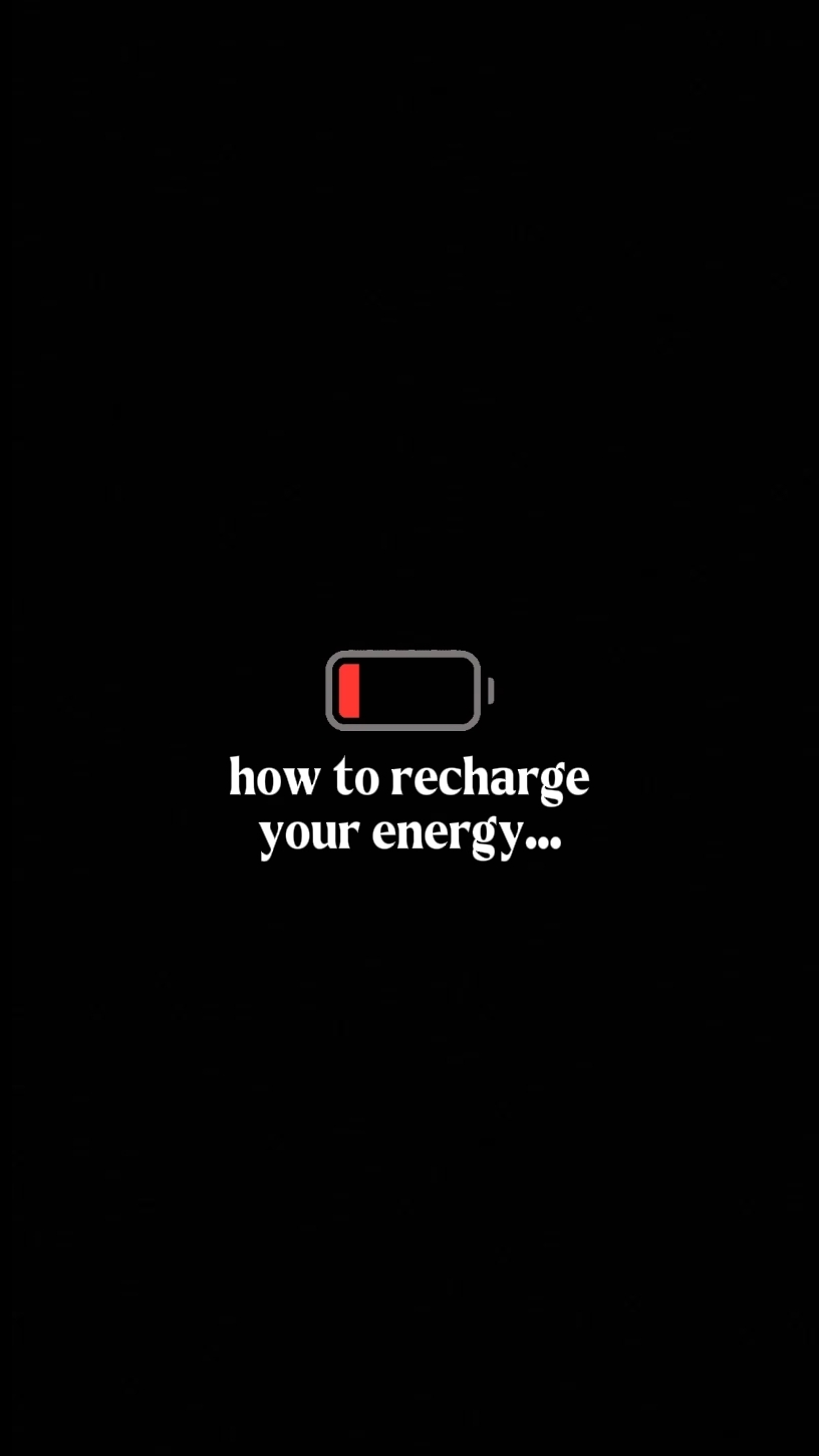 Recharge your energy