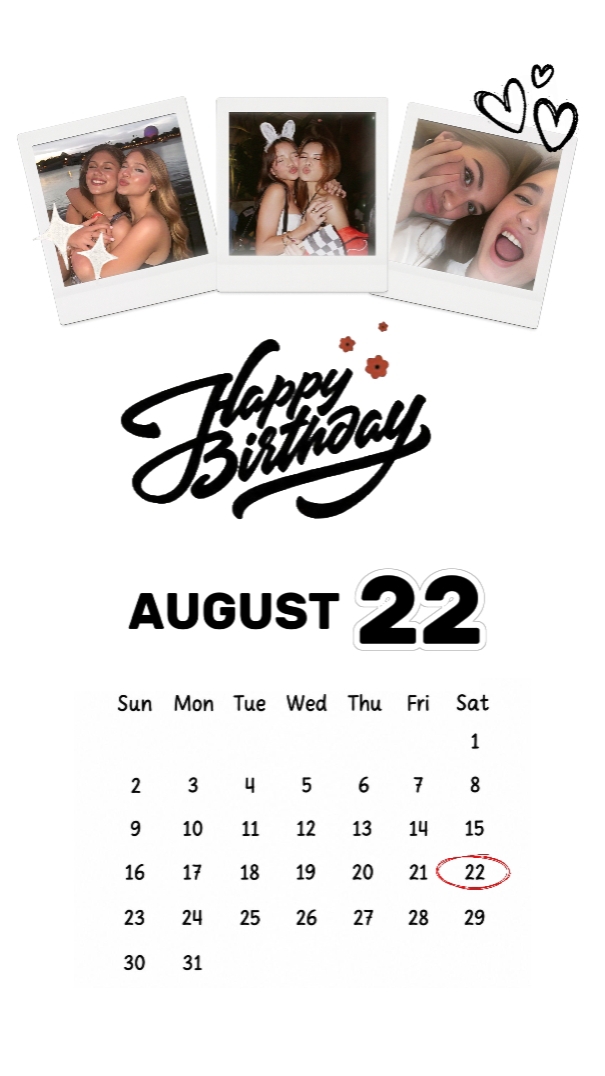 HBD BESTIE 22. AUGUST