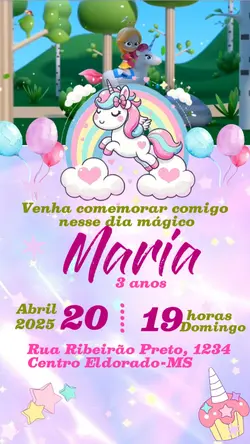Convite Unicornio