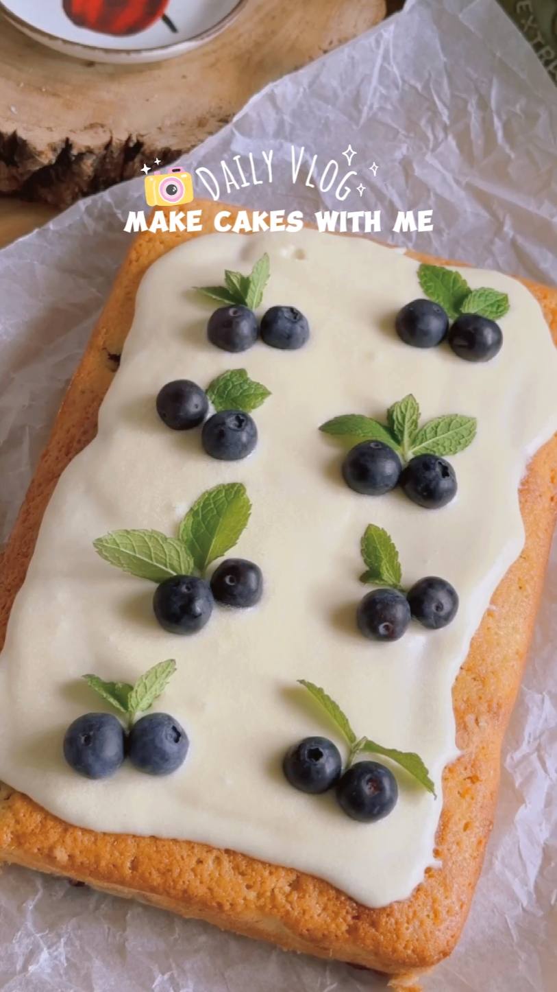 making cake vlog