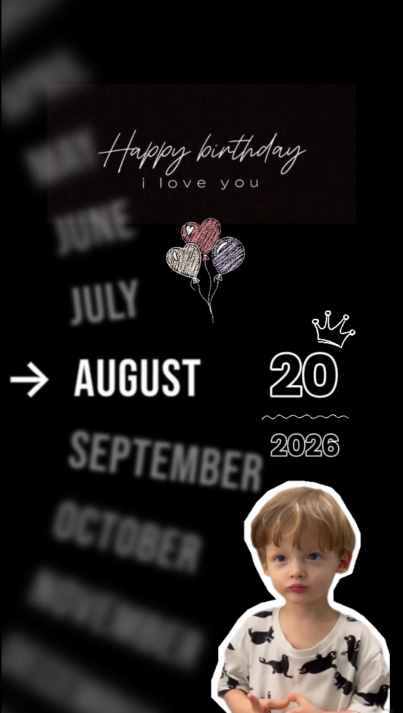 SON BDAY 20 AUGUST