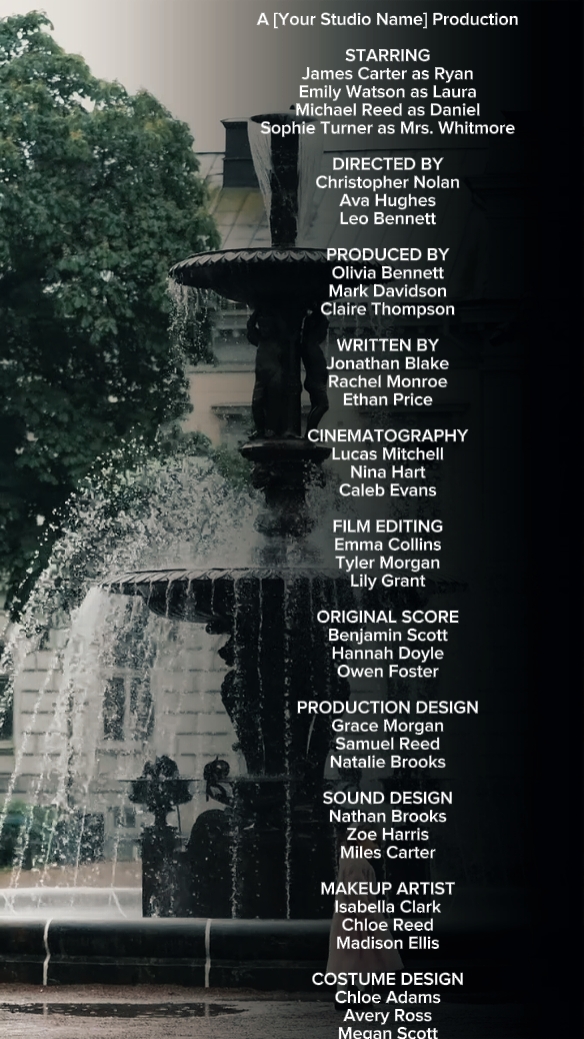Film de crédits Outro 