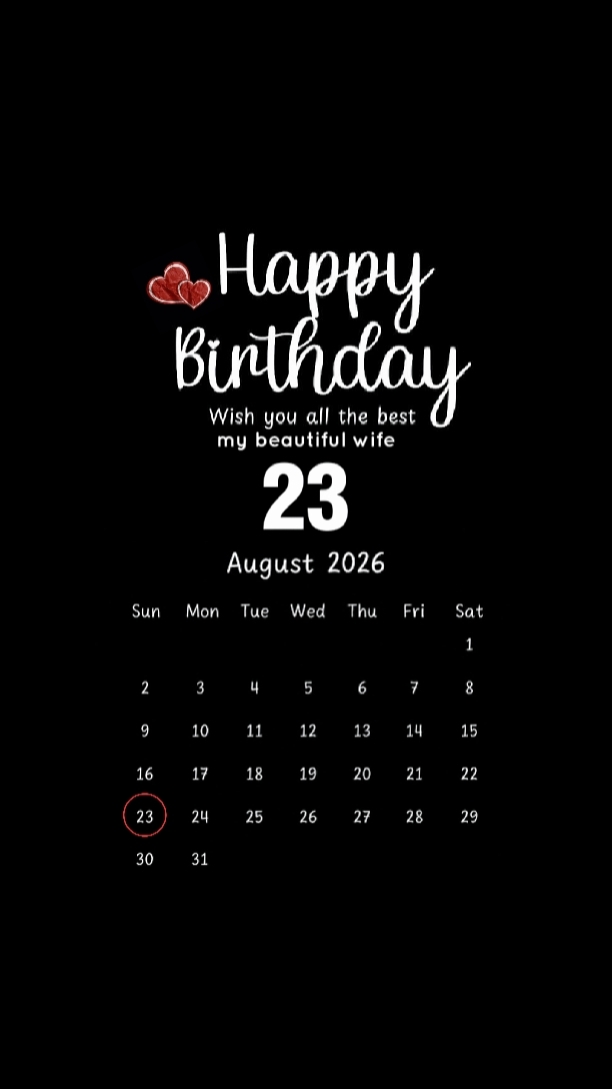 HBD WIFE 23 AUGUST