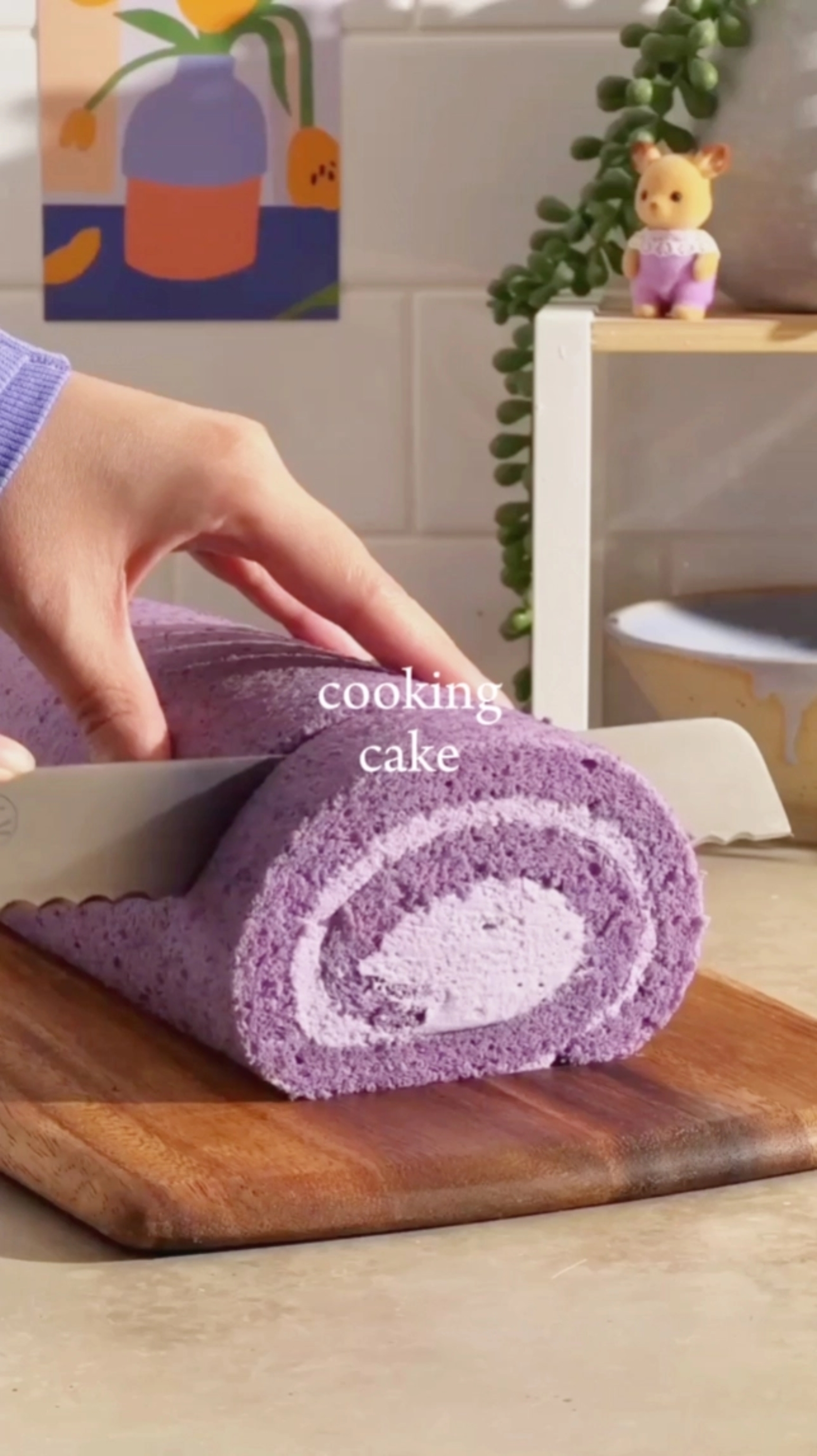 cooking cake 
