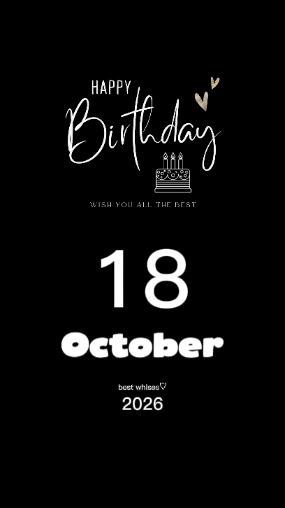Birthday 18 October 