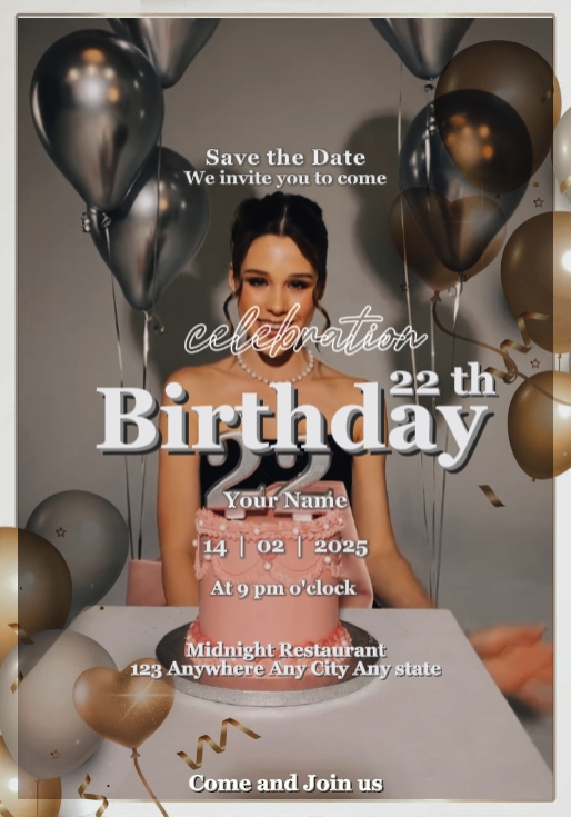 Convite de aniversário 