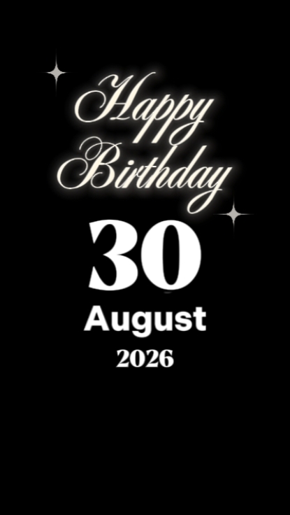 HBD 30 août 2026