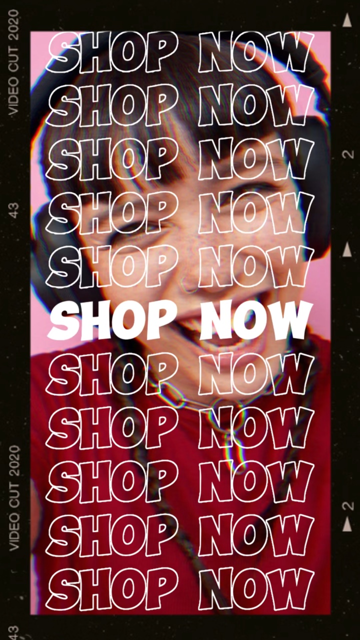 Pantalla de productos electrónicos en un estilo TTS Tik Tok