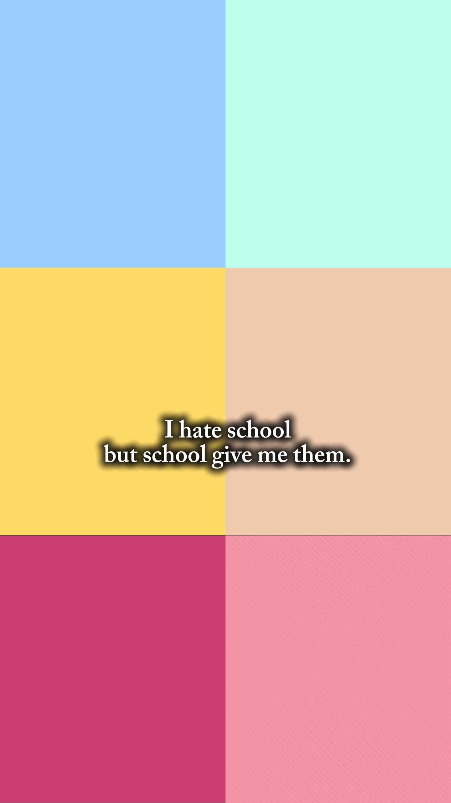 I hate school but
