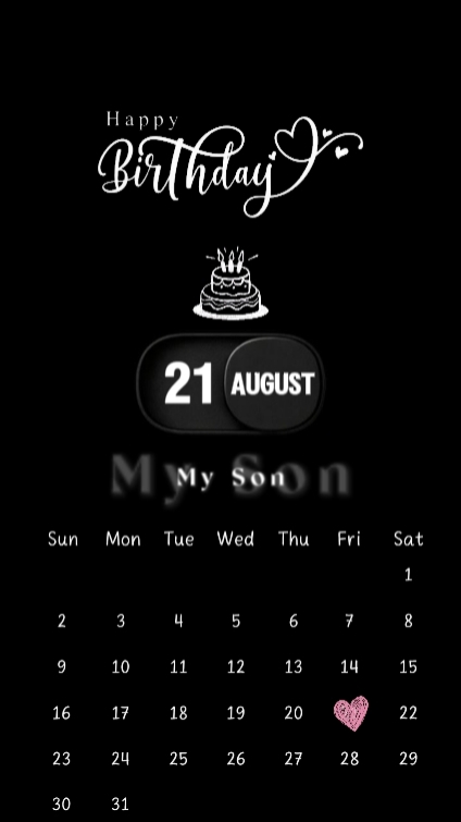 hbd son 21 august 