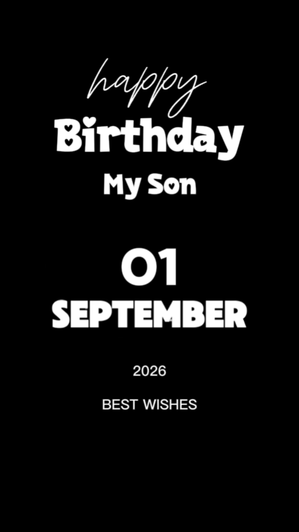 HBD Meu Filho 1 De Setembro