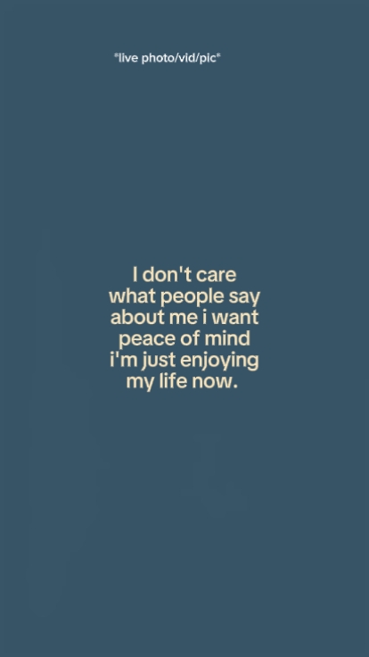 I don't care
