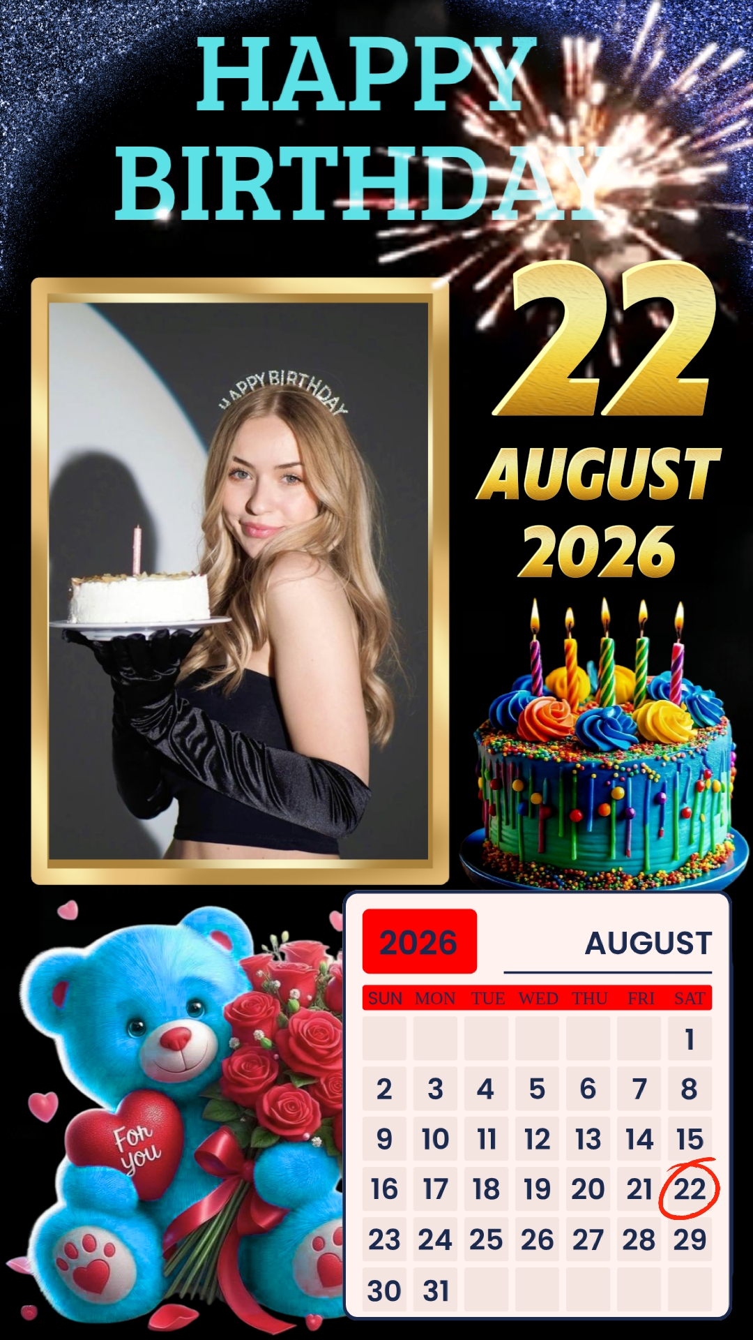 Selamat ulang tahun 22 Agustus 2026