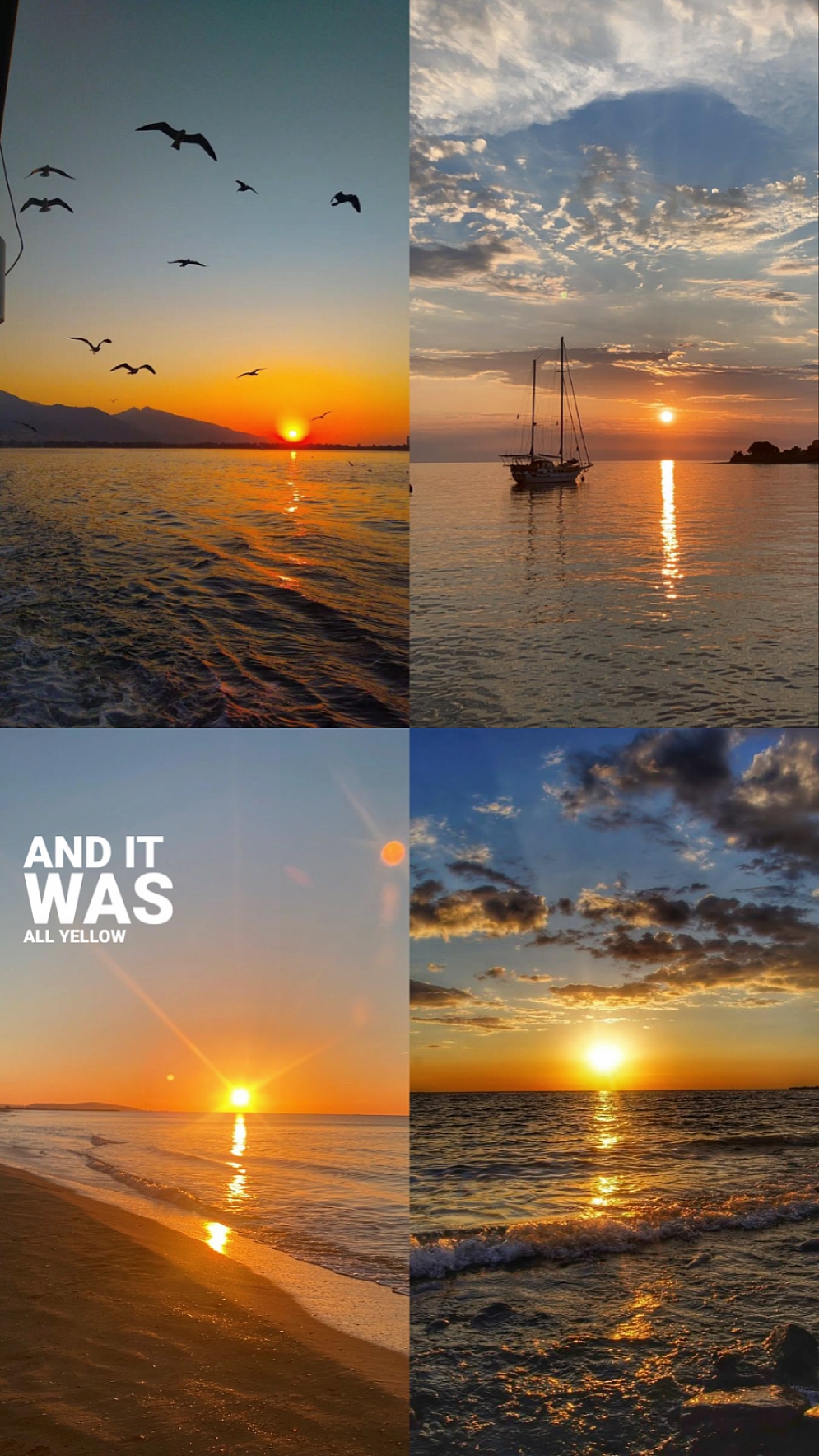 4 fotos al atardecer