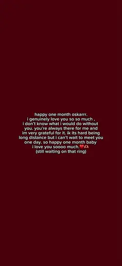 one month.♥️