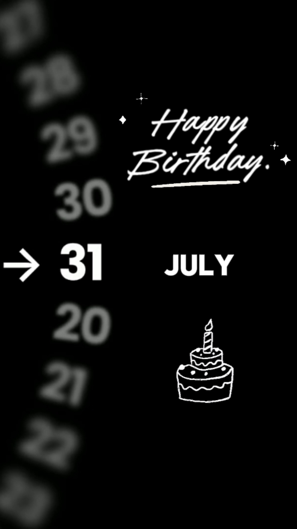 ANIVERSÁRIO DE 31 DE JULHO 