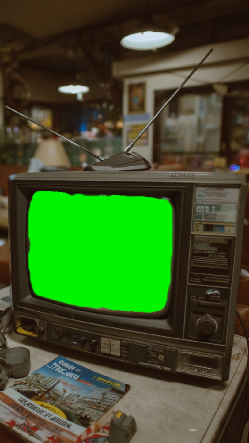 상점의 오래된 TV