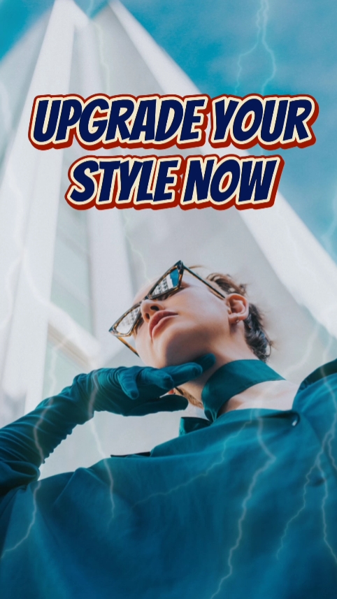 Exibição de produtos de roupas no estilo Glitch TikTok