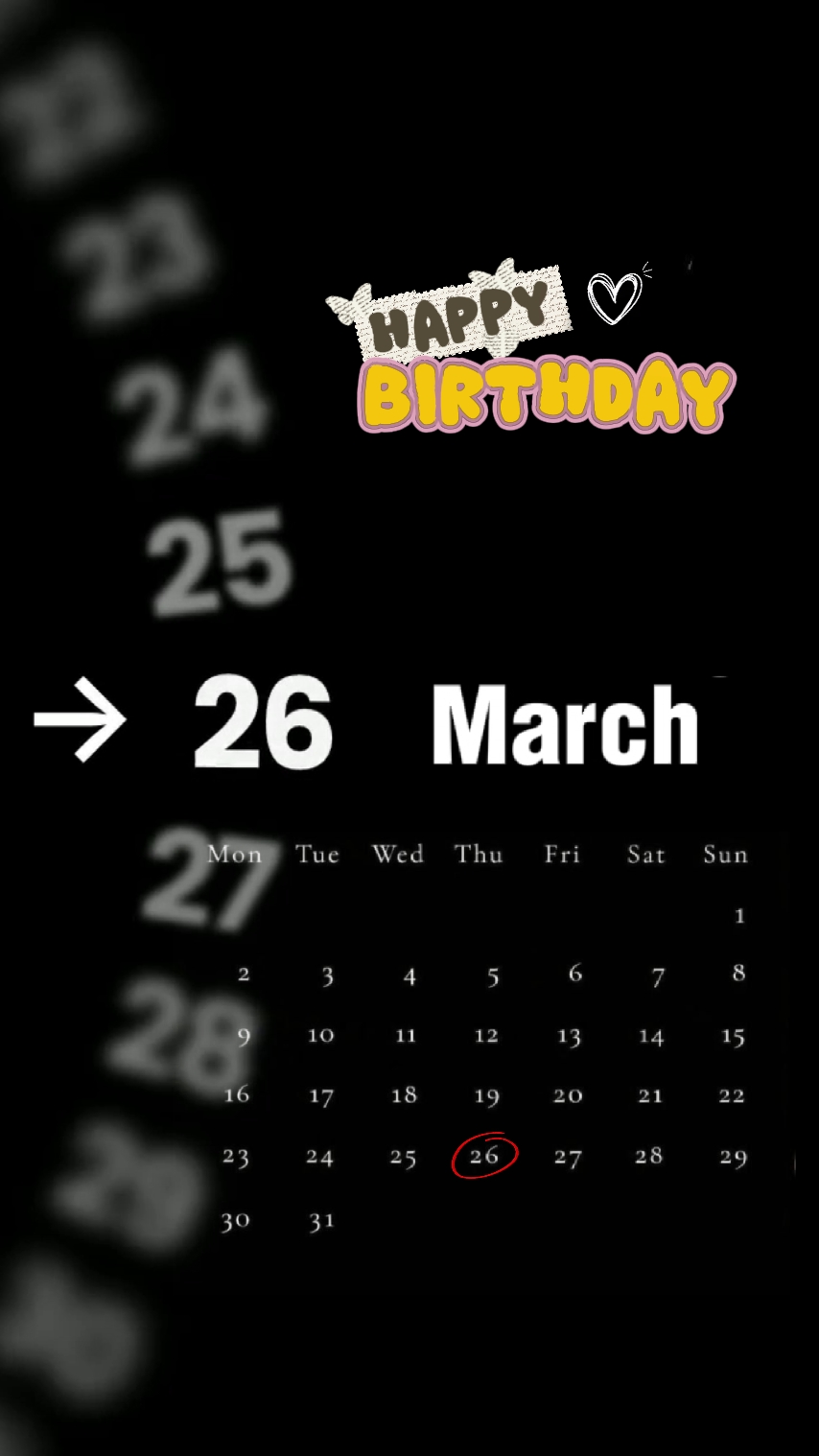 HBD 26 DE MARZO 
