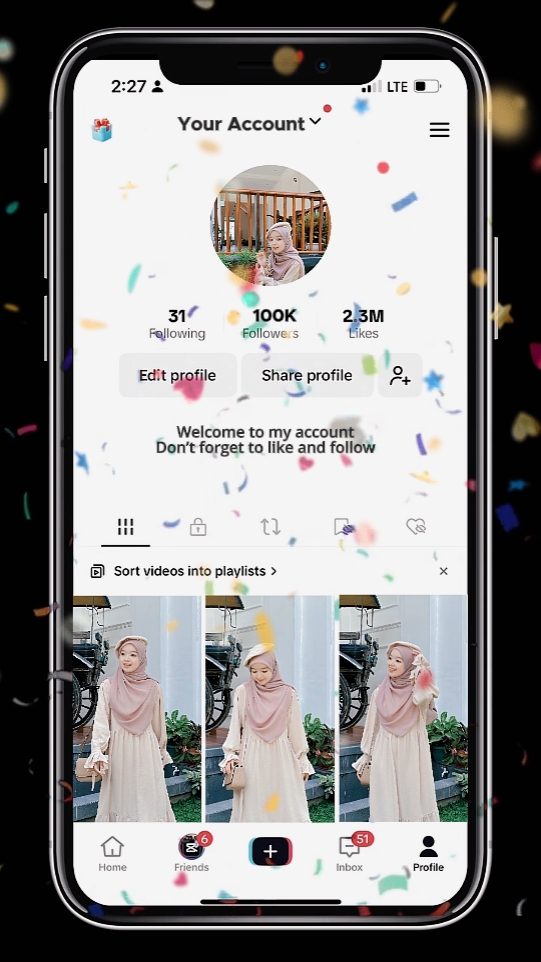 100K Follower tiktok