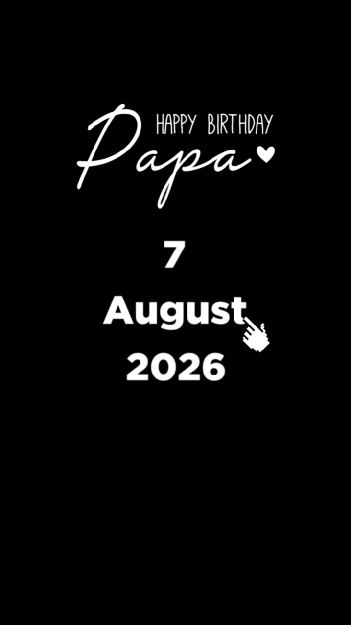 HBD PAPA 7 DE AGOSTO