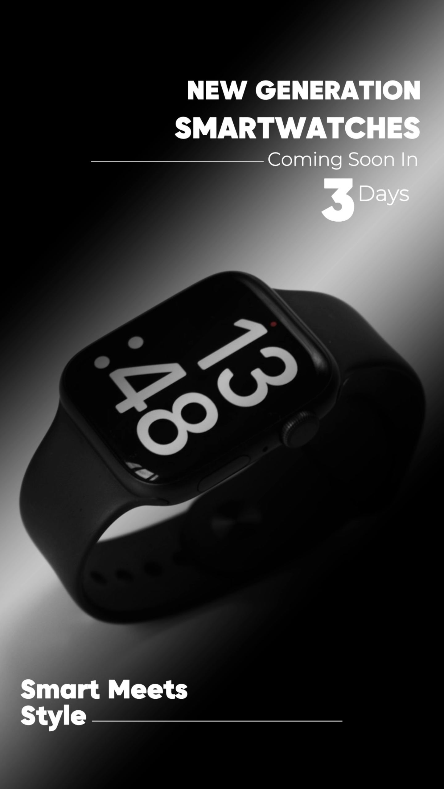 Kommende Smartwatch-Produktpräsentation im Tiktok-Stil