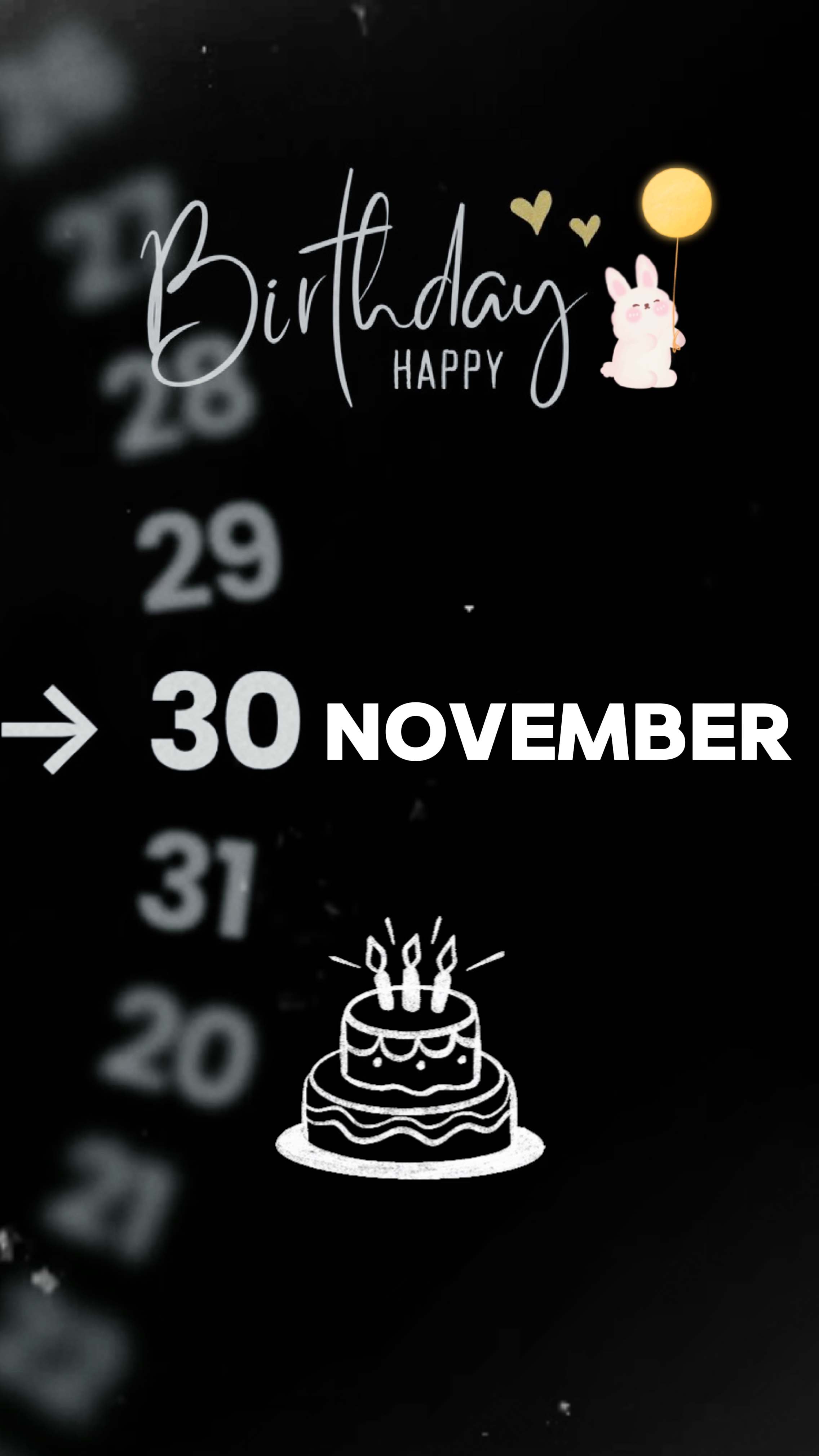 Feliz cumpleaños 30 de noviembre