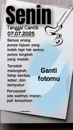 Senin tanggal cantik