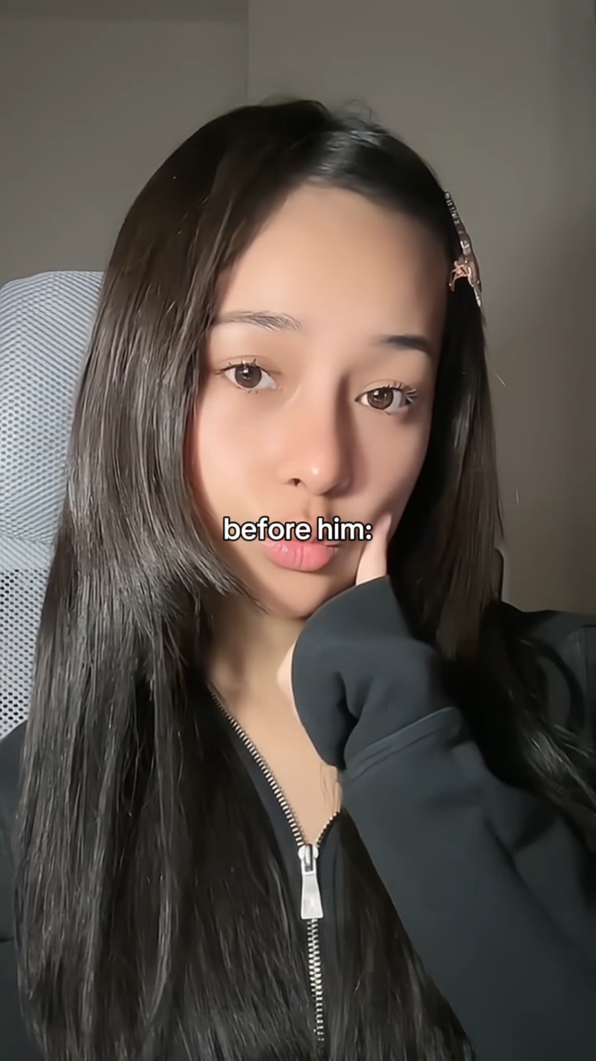before him with him