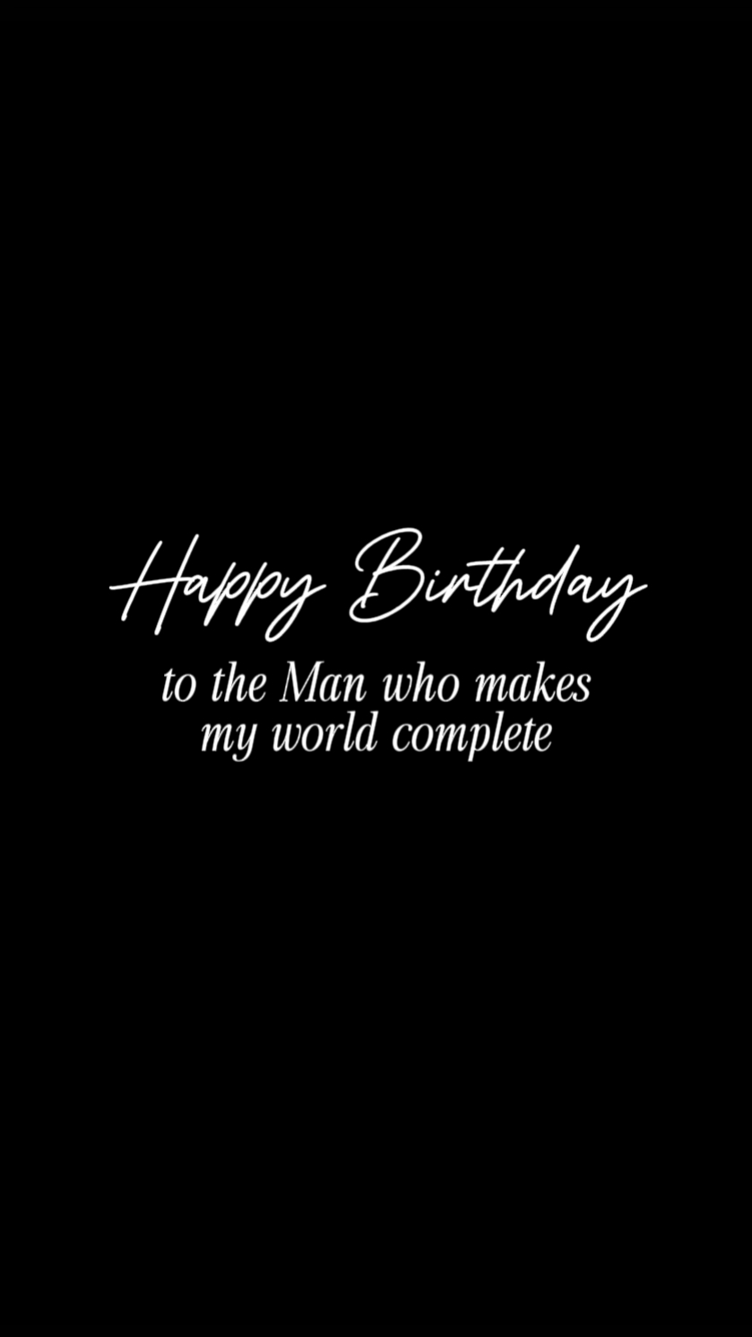 Feliz cumpleaños mi hombre