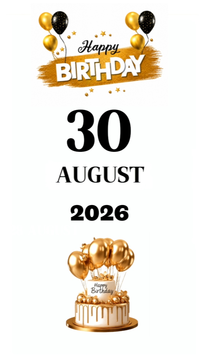 ANIVERSÁRIO 30 DE AGOSTO DE 2026