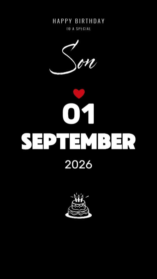 HBD SON 1 SEPTEMBER 