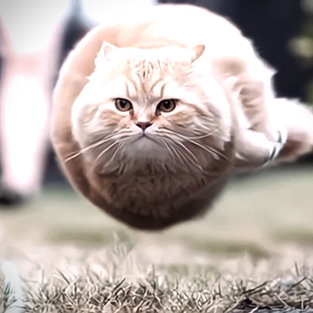 Gato volador giratorio