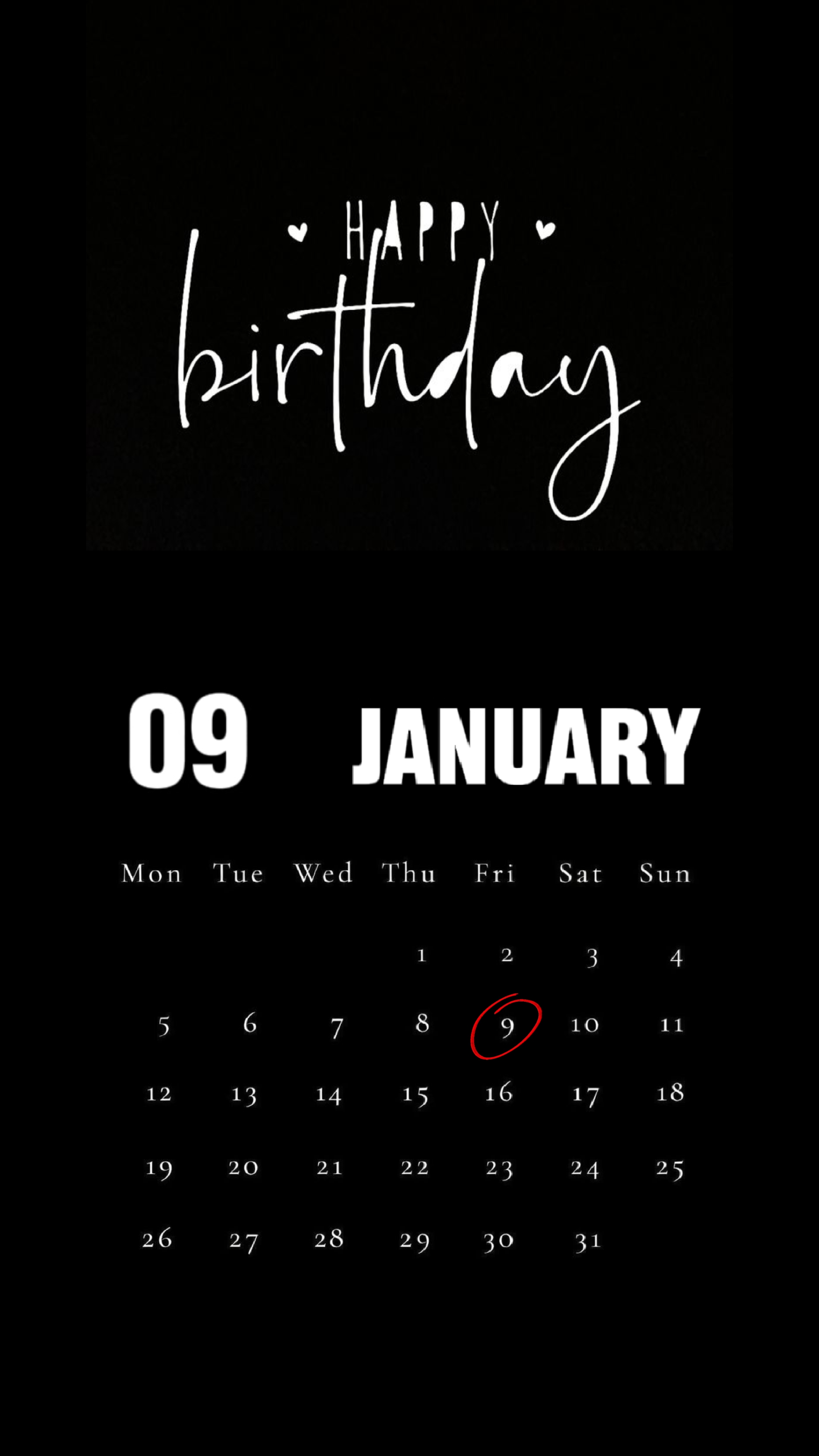 HBD 09 DE JANEIRO 