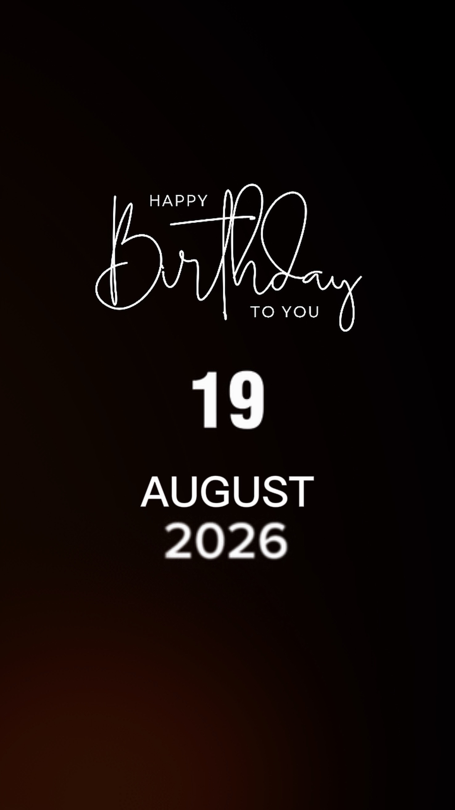 Birthday 19 August