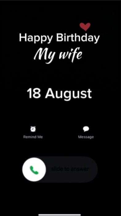 HBD wife 18 August