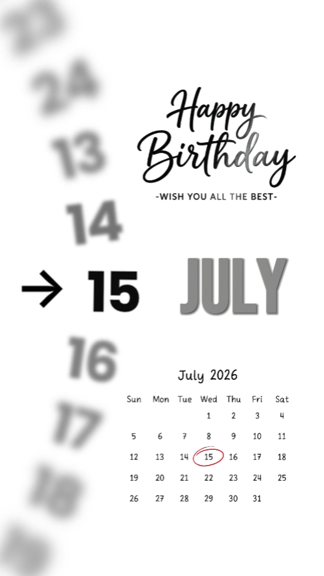Birthday July 15th