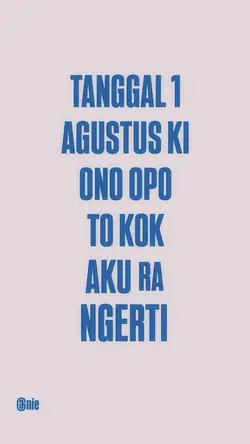 tanggal 1 Agustus