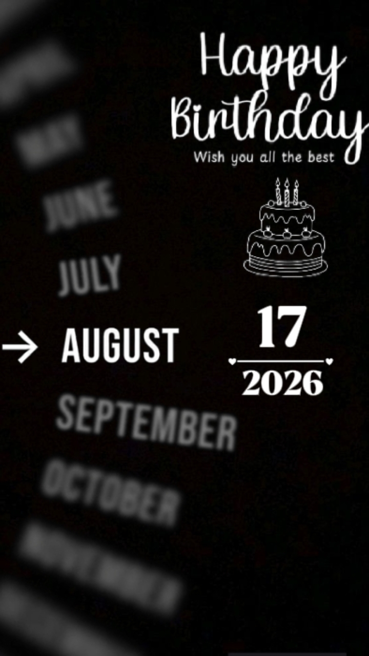 BIRTHDAY 17 AUGUST 