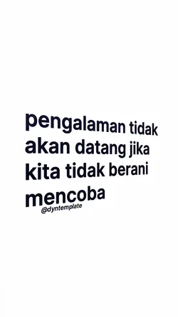 pengalaman tdak akan